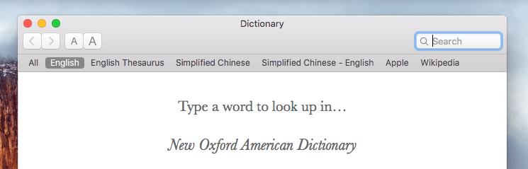 Macbook dictionary keeps opening